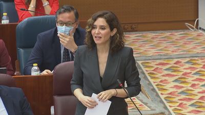 Ayuso: "Ni la izquierda, ni sus sindicatos, ni Bildu van a impedir que me exprese y me mueva con libertad como presidenta de la Comunidad de Madrid"