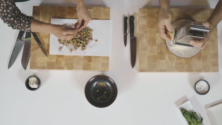 Receta de scialatielli con pesto