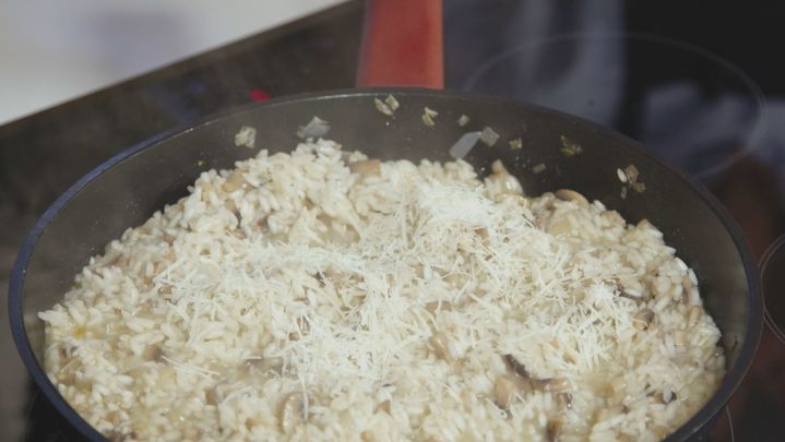 Receta de risotto de champiñones