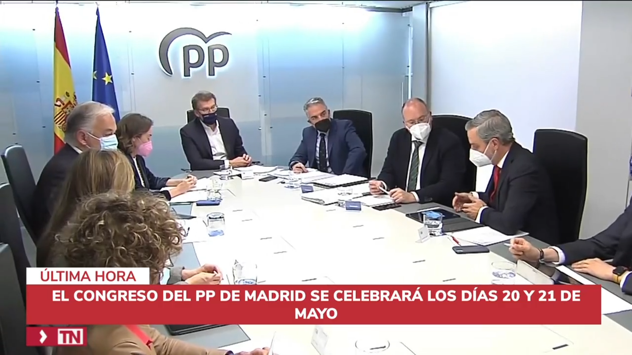 Feijóo convoca el Congreso del PP de Madrid para el 20 y 21 de mayo