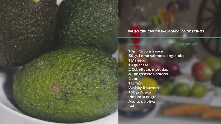 Receta de falso ceviche de salmón y langostinos