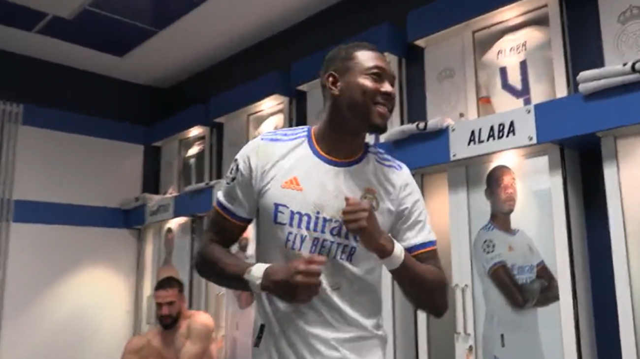El baile de Álaba, así celebró el vestuario del Real Madrid el pase a 'semis'