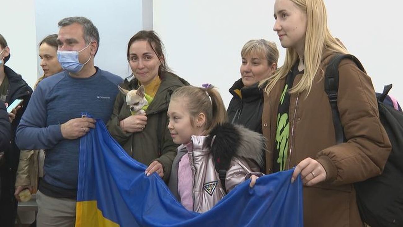 Refugiados ucranianos llegados a Madrid