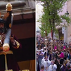 La salida entre alabanzas del Cristo de los Gitanos de Madrid