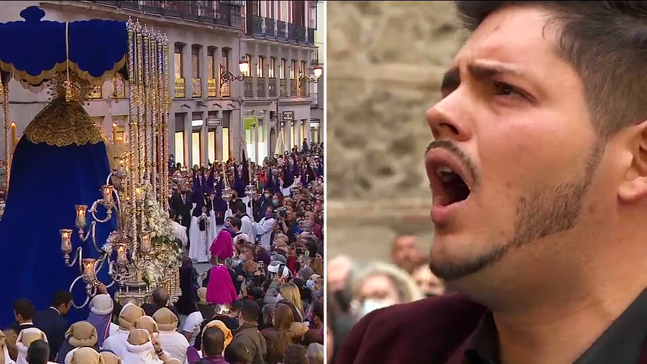 La saeta dedicada a la virgen de las Angustias en la procesión de Los Gitanos de Madrid