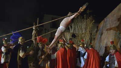 Último ensayo en Morata de Tajuña para la Pasión Viviente del Jueves Santo