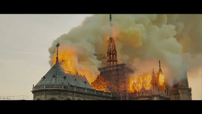"Arde Notre Dame", llega a la gran pantalla, la película de Jean Jacques Annaud que recrea el incendio que destruyó la catedral