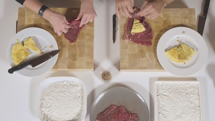 Receta de filetes de ternera rellenos