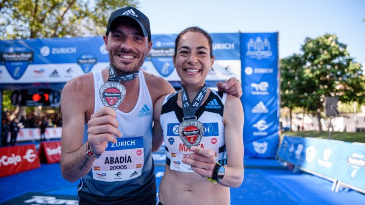 Marta Galimany y Toni Abadía / @RNRmadmaraton