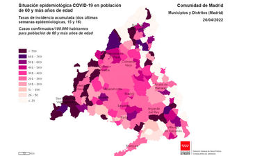 Pinto y Arganzuela se disparan a la cabeza en incidencia acumulada en la región
