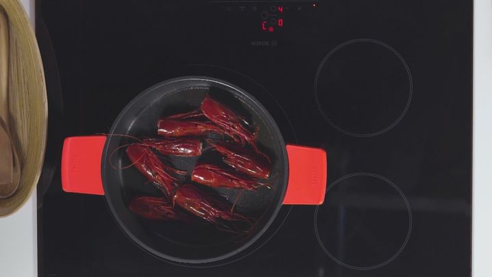 Receta de lomos de rape con carabineros