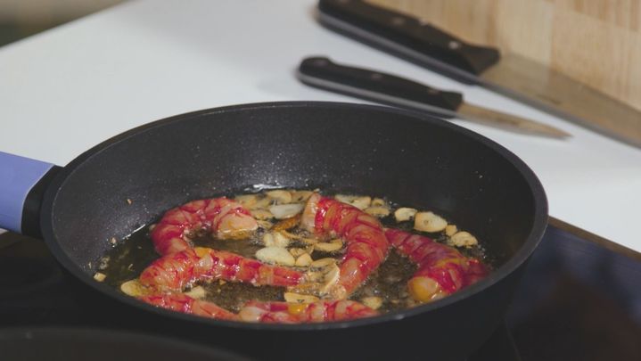 Receta de lomos de rape con carabineros