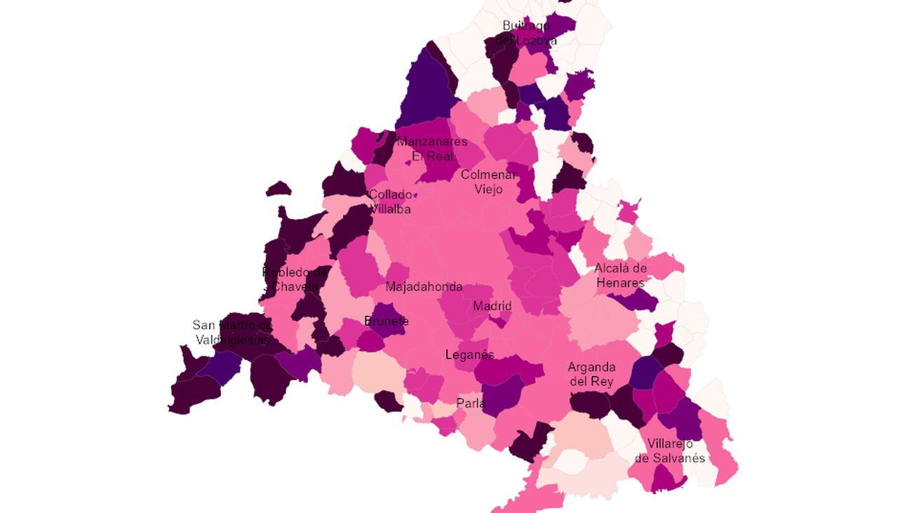Así está el mapa Covid de Madrid tras la Semana Santa: sube el riesgo de contagios