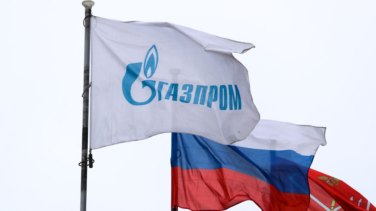 Logotipo de la  compañía de gas estatal rusa Gazprom