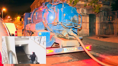 Restablecido el servicio de la línea C3 de Renfe tras achicar el agua de la estación