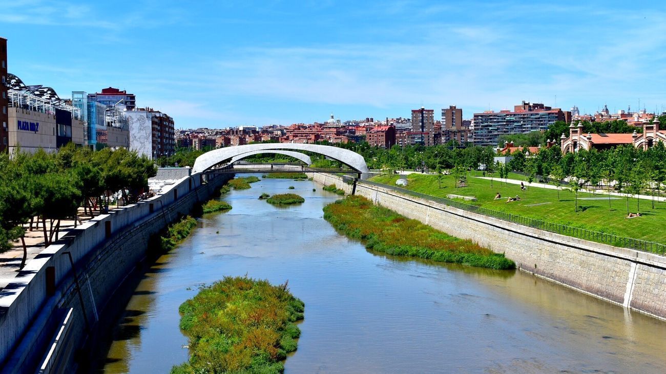 El río Manzanares a su paso por Madrid