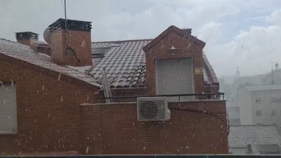 Tormentón y granizada en Leganés