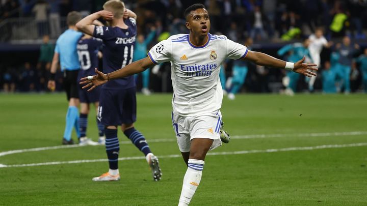 Rodrygo ante el Manchester City / EFE