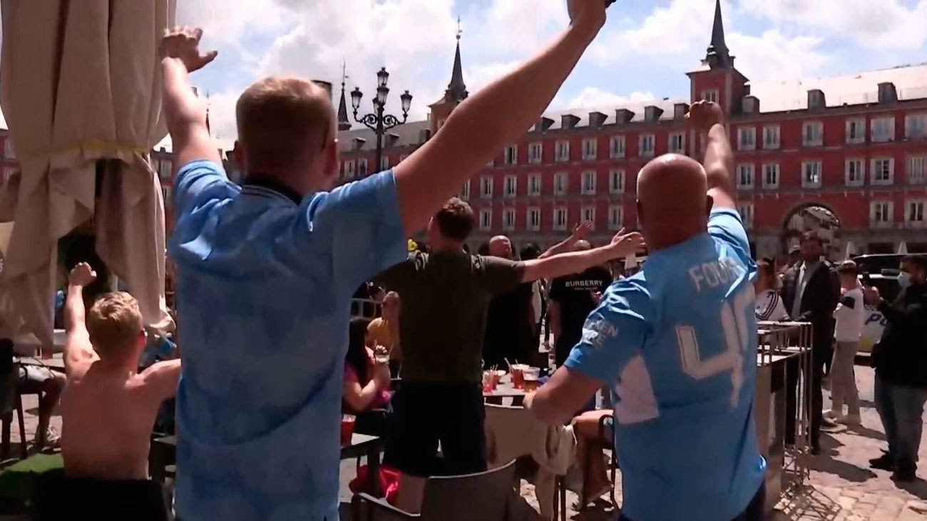 La Policía custodiará a 1.800 hooligans del Manchester City hasta el Bernabéu