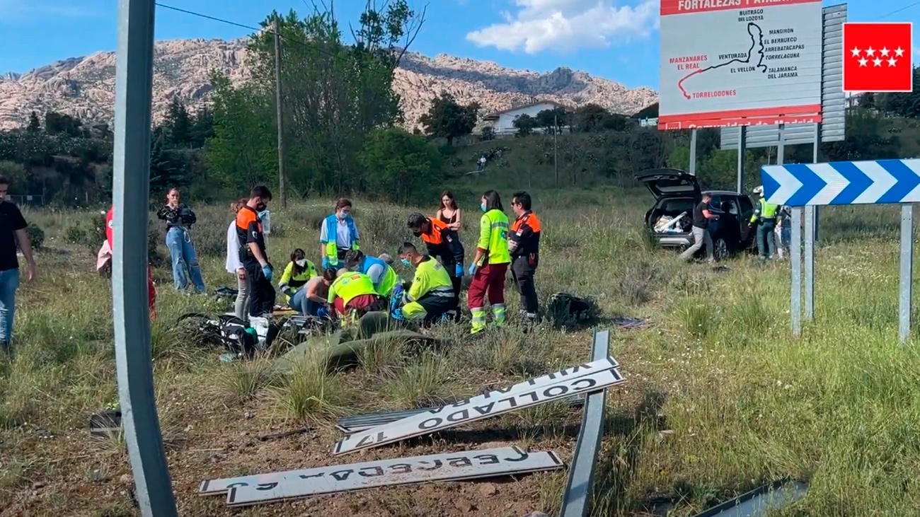 Muere un ciclista y otro en estado grave tras ser arrollados  por un coche en la M-608 en Soto del Real