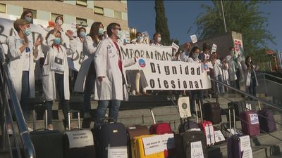 Guerra de cifras en la huelga de médicos especialistas de Madrid