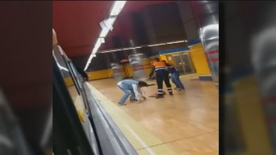 Miedo en una estación de Metro de Madrid por una brutal pelea entre dos pasajeros