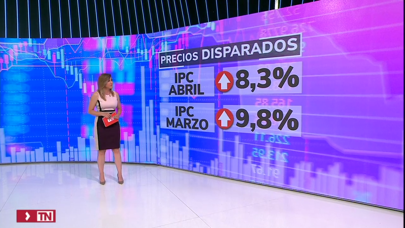 La subida de los precios se sitúa en  8,3% en abril, una décima menos que el indicador adelantado