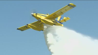 Los medios aéreos y terrestres para apagar los incendios forestales