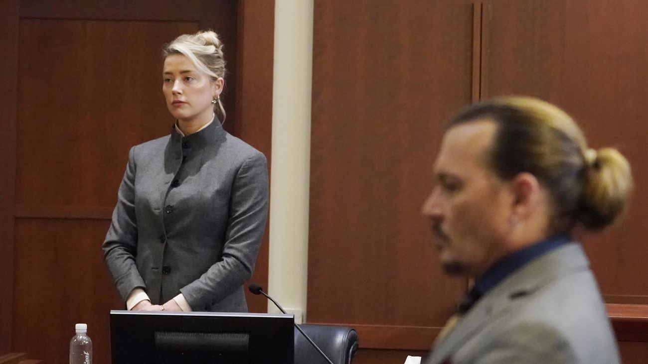 Johnny Depp y Amber Heard en el juicio por difamación que les enfrenta