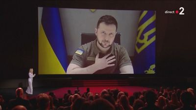 Cannes se rinde ante el ingenioso y sentido discurso de Zelenski durante la gala inaugural