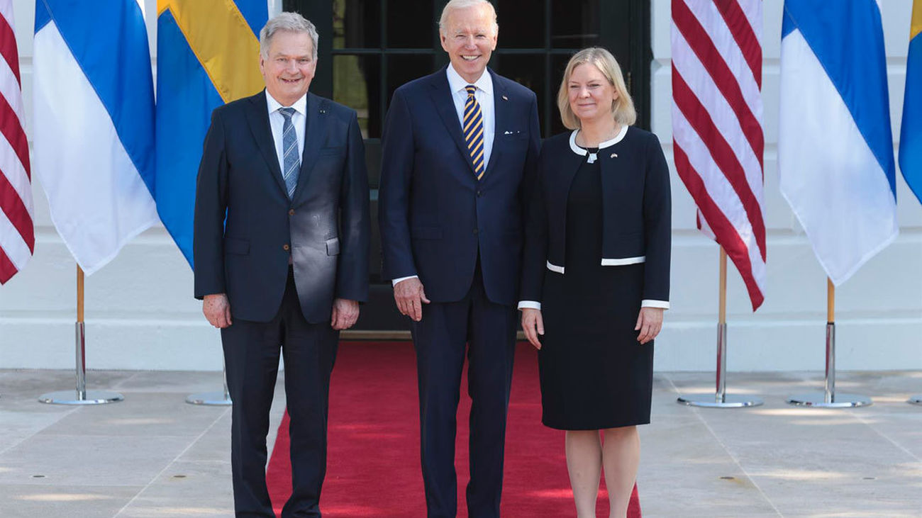 Sauli Niniisto, Joe Biden y Magdalena Andersson