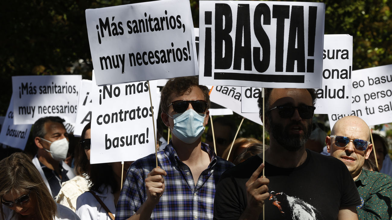 Una de las manifestaciones de la Huelga de médicos en Madrid