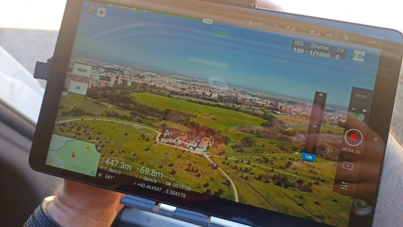 Imagen de Los Cerros de Alcalá captada por uno de los drones de la Policía Local