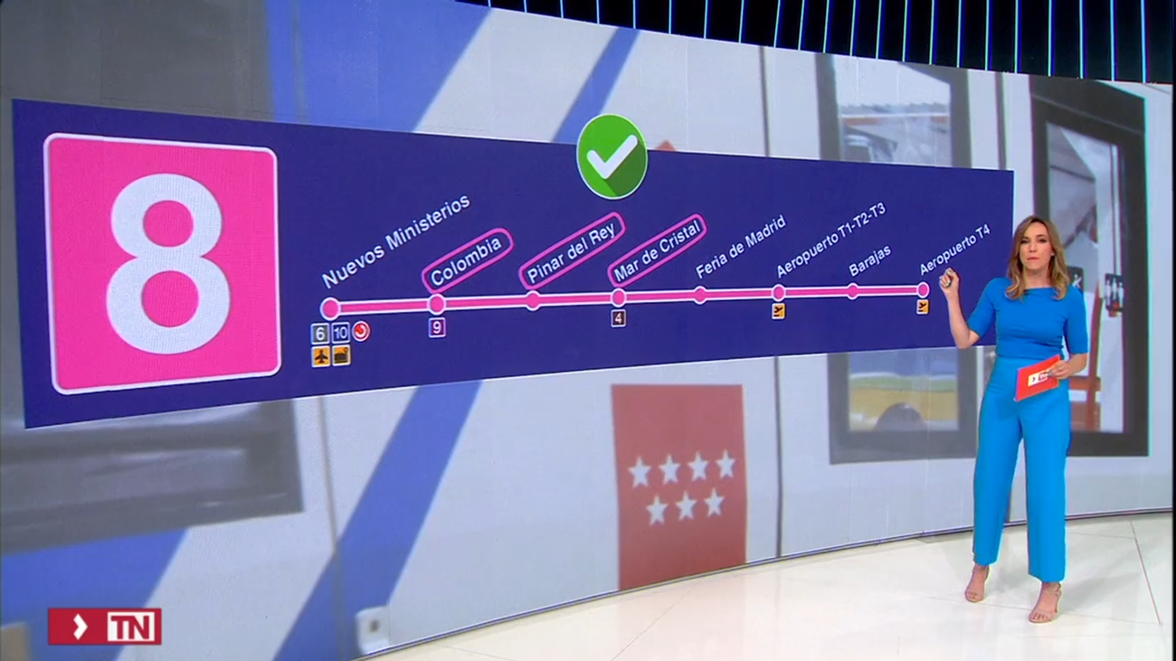 Metro de Madrid adelanta la reapertura del tramo cortado de la línea 8 entre Colombia y Mar de Cristal