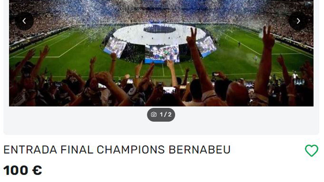 Reventa de entradas para ver la final de la Champions en el Santiago Bernabéu