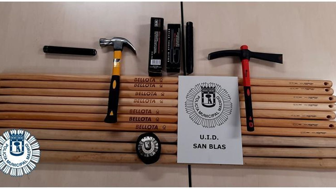 Armas incautadas a los ultras