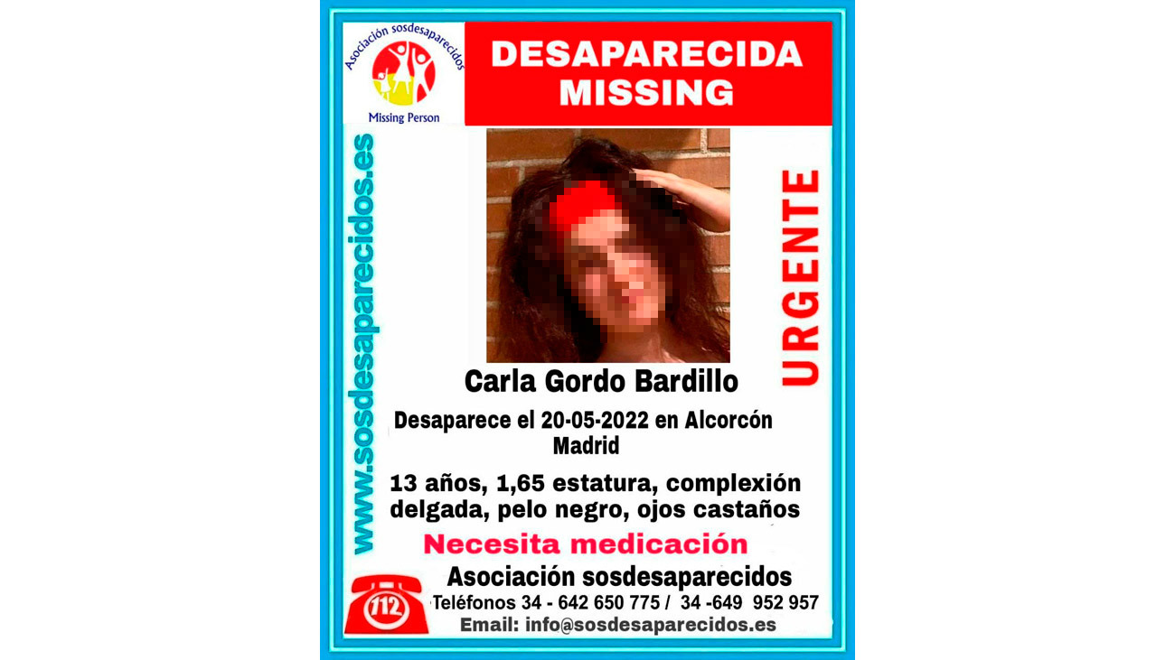 Encuentran a Carla, la chica de 13 años desaparecida en Alcorcón