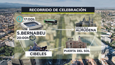 El recorrido de celebración del Real Madrid este domingo