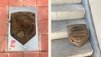 Arrancan la placa de Courtois del paseo de leyendas del Metropolitano