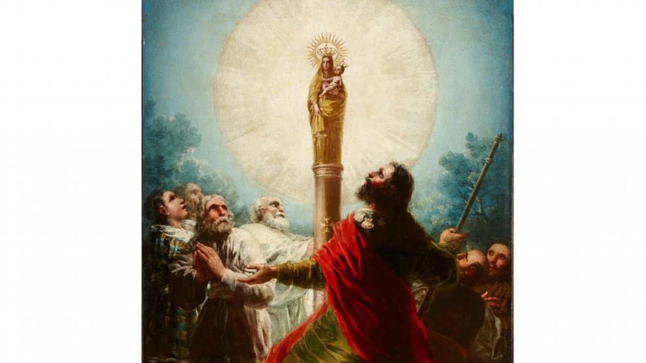 El cuadro 'Aparición de la Virgen del Pilar al Apóstol Santiago y sus discípulos' de Francisco de Goya
