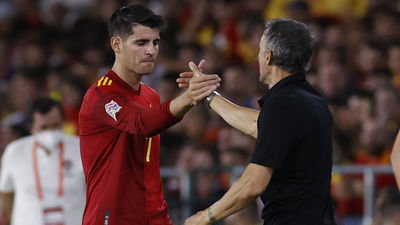 Luis Enrique y Morata se elogian mutuamente