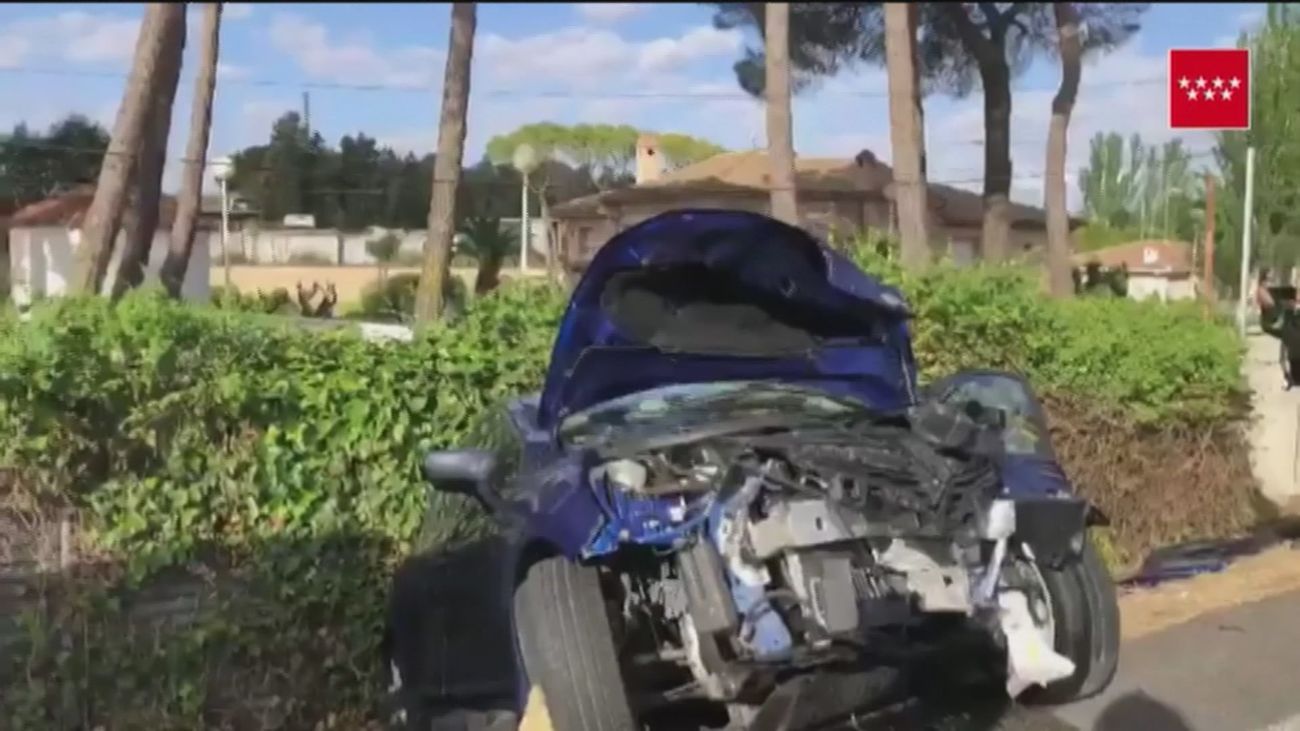 Herida una mujer tras un choque frontal en la M-404, en Torrejón de Velasco