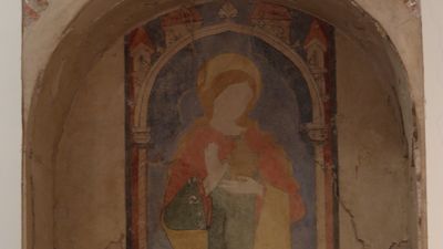 El fresco gótico de María Magdalena regresa a Santa María La Antigua de Carabanchel