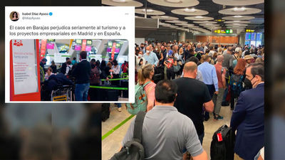 Ayuso: "El caos en Barajas perjudica seriamente al turismo en Madrid"