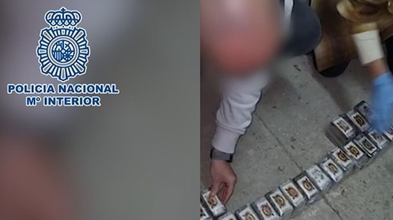 Parte d ela droga decomisada por la Policía Nacional