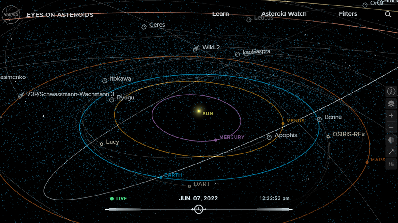 Simulación del 'encuentro' de un asteroide con la Tierra