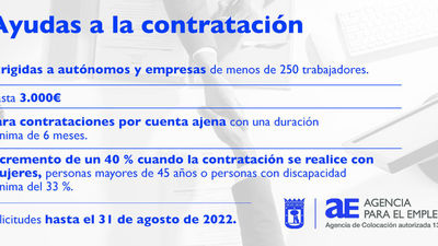 El Ayuntamiento de Madrid subvenciona la contratación de desempleados por segundo año