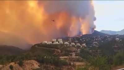 El fuego sigue sin control en Sierra Bermeja donde ya hay 2.000 hectáreas afectadas y casi 3.000 desalojados