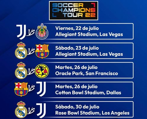 Calendario del Soccer Champions Tour / TWITTER