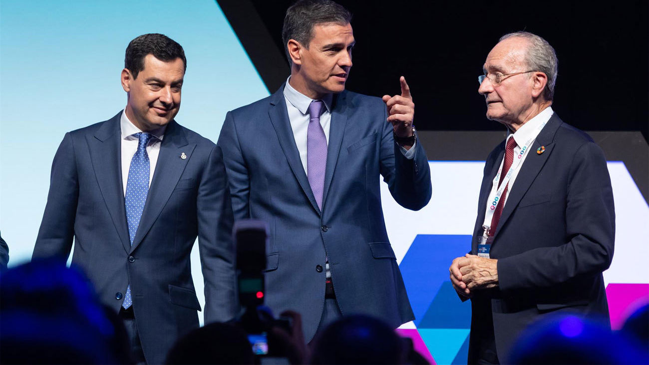 Pedro Sánchez y Juanma Moreno coinciden en la inauguración en Málaga del DES-Digital Enterprise Show